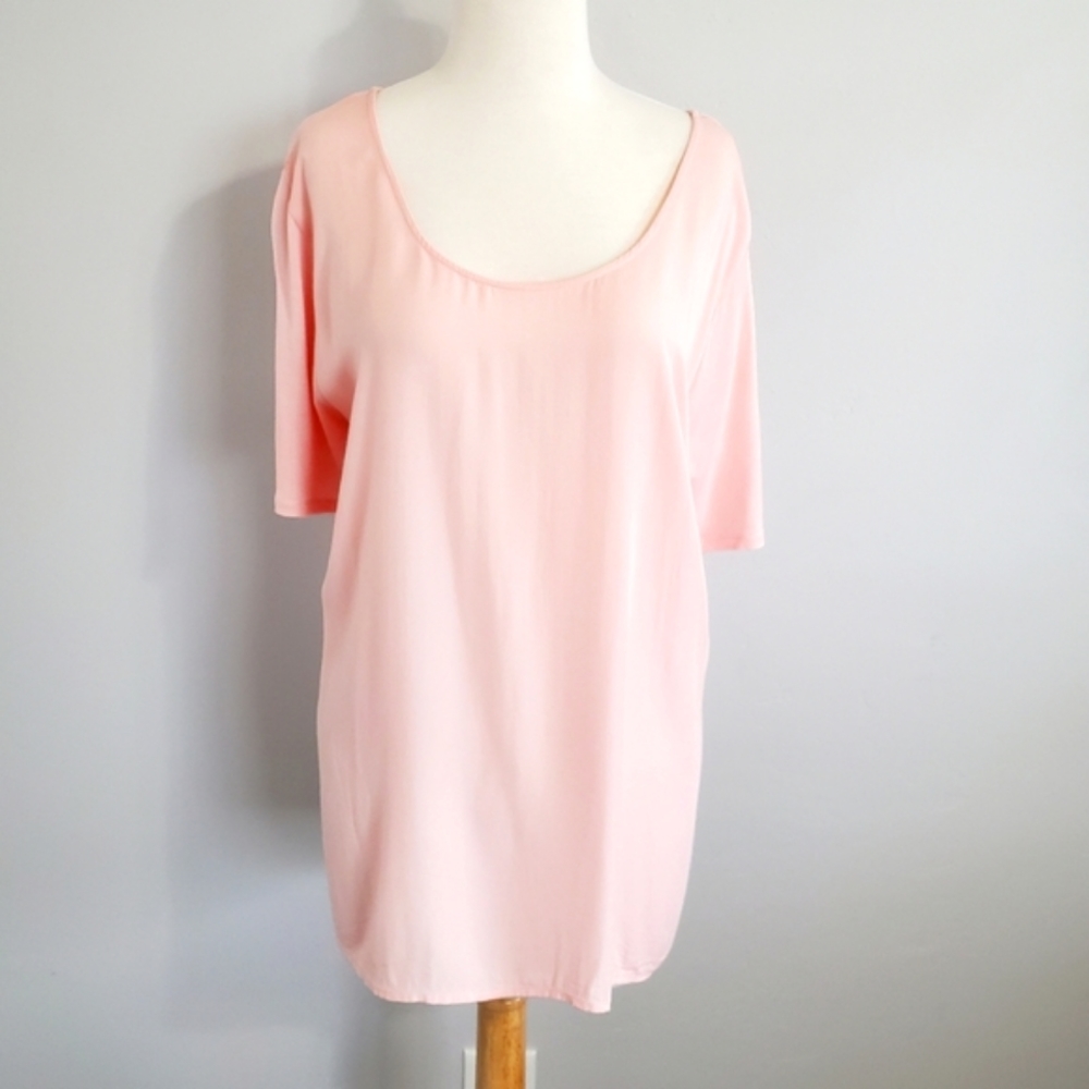 New INC Hi Low Rayon Baby Pink Tunic Top Size 3X - Picture 3 of 5